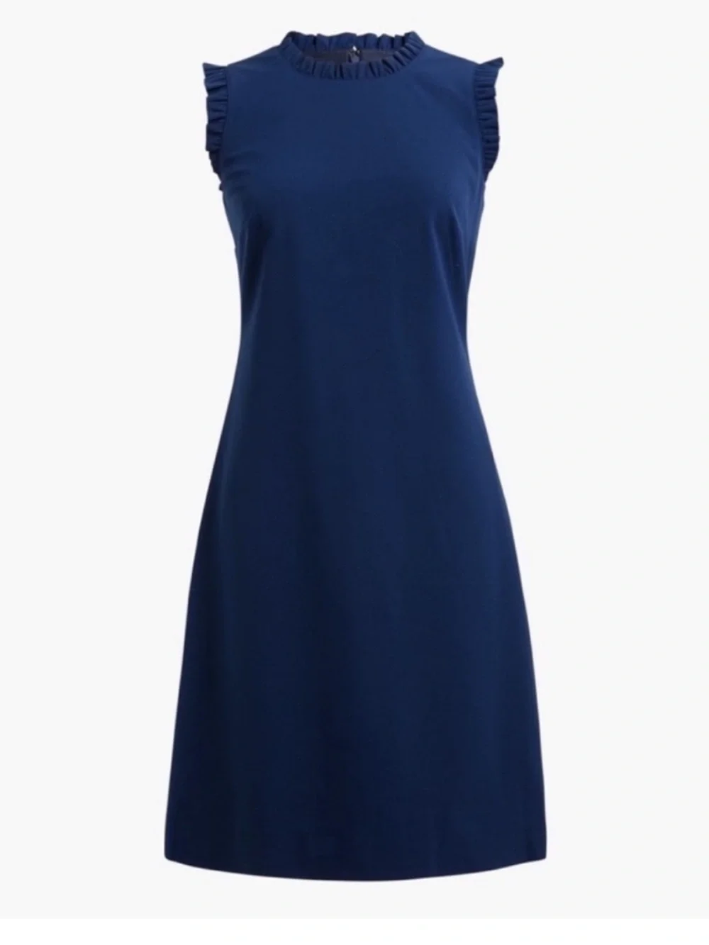 J. Crew ruffle neck suiting dress